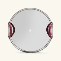 christofle mood nomade tray round large stainless steel