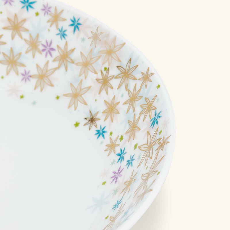 bernardaud feerie michael cailloux open vegetable dish pink 24cm