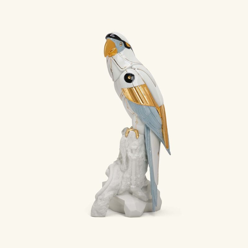 Macaw Bird Cyborg Sculpture Medium White lladro macaw bird cyborg sculpture medium white