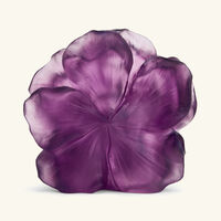 daum camellia flower figurine mini violet