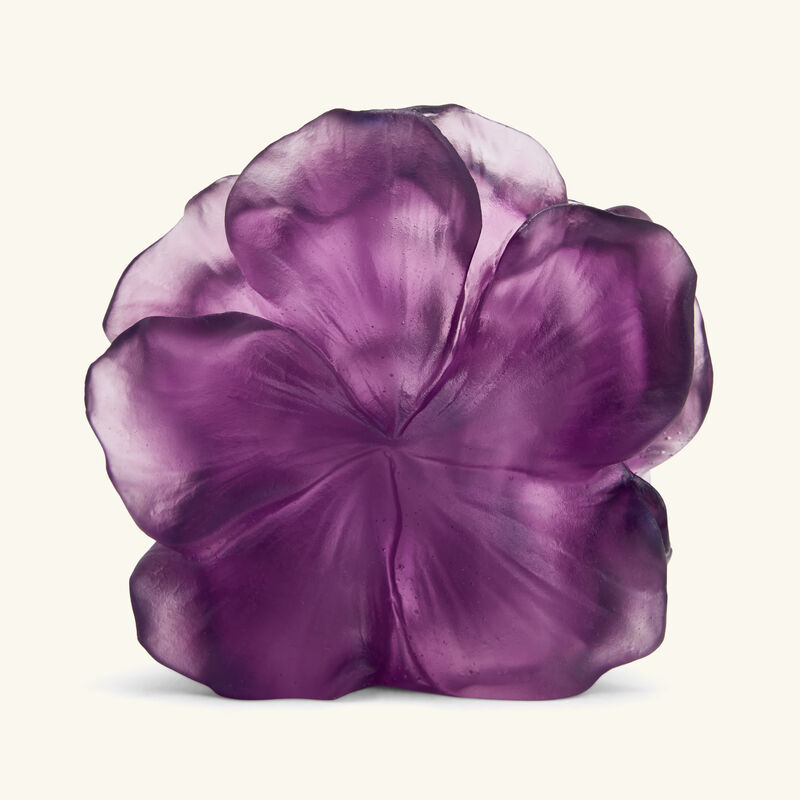 daum camellia flower figurine mini violet