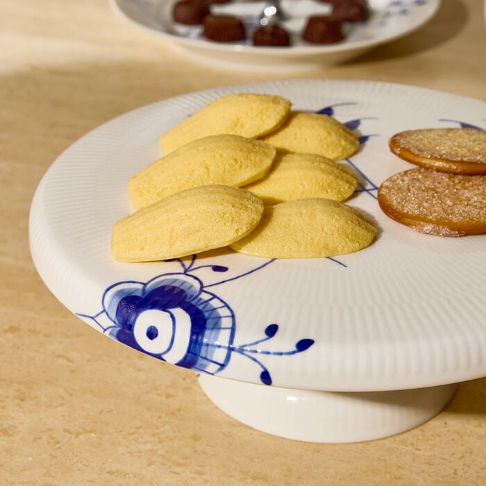 Blue Fluted Mega Cake Stand White royal copenhagen blue fluted mega cake stand white