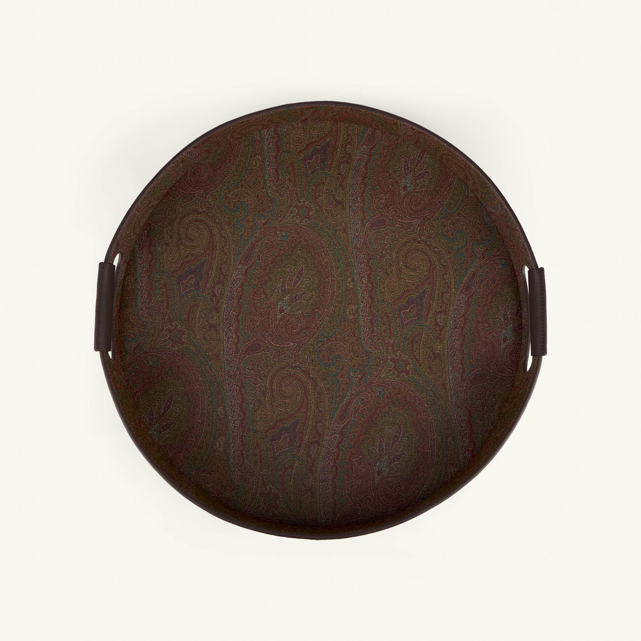 Arnica Serving Tray Round Brown 43cm etro arnica serving tray round brown 43cm