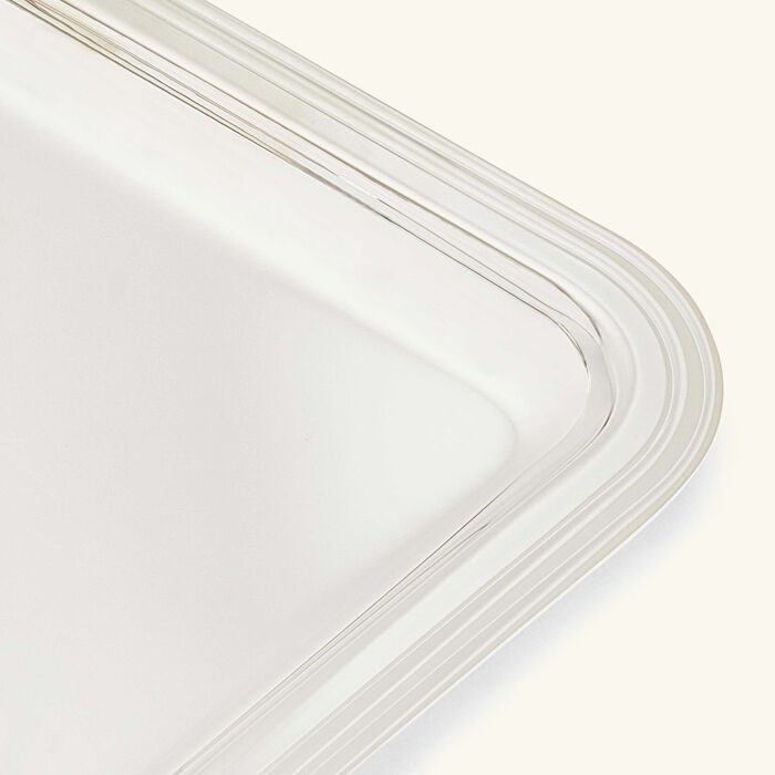 كريستوفل صينية الضيافة آلبي مستطيلة صغيرة جدًا مطلية بالفضة