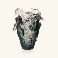 daum horses vase medium grey limited edition