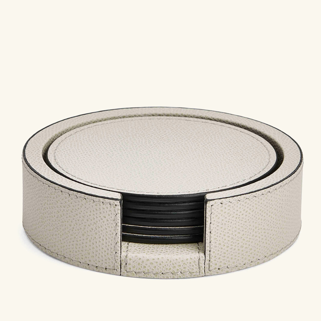 Tao Coasters Holder Round Grey with 6 Coasters giobagnara tao coasters holder round grey with 6 coasters