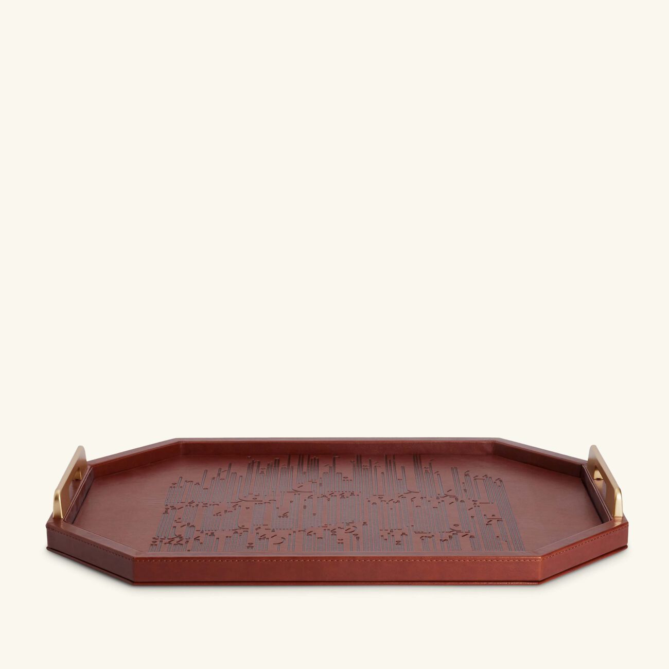 dimlaj hayat serving tray rectangular brown 49x34cm