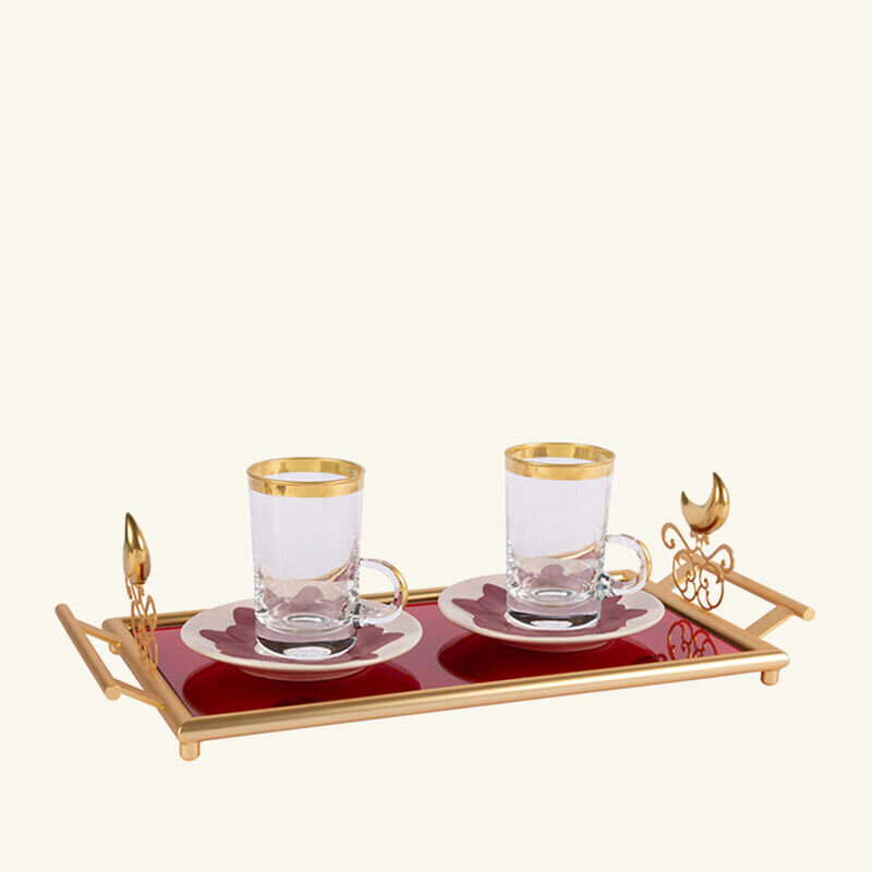 Extravaganza Serving Tray Rectangular Small Red villari extravaganza serving tray rectangular small red