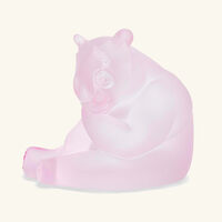 Panda Sculpture Small Pink lalique panda sculpture small pink