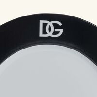 DG Logo Dessert Plate Round 19cm Set Of 2 dolce gabbana casa dg logo dessert plate round 19cm set of 2