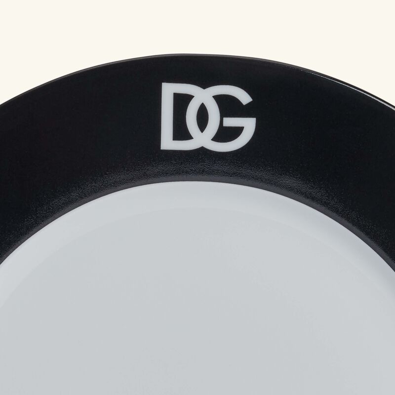 DG Logo Dessert Plate Round 19cm Set Of 2 dolce gabbana casa dg logo dessert plate round 19cm set of 2