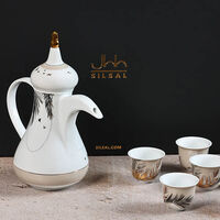 silsal naseem dallah   arabic coffee cup set of 8