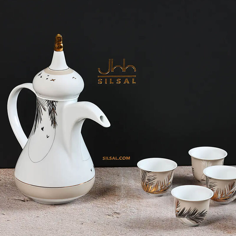 silsal naseem dallah   arabic coffee cup set of 8