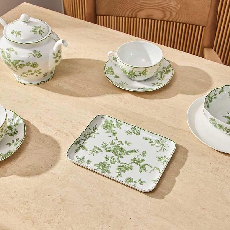 Albertine Serving Plate Regtangular Green bernardaud albertine serving plate regtangular green