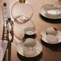 Kintsugi Tea Cup & Saucer Gold Set Of 2 bernardaud kintsugi tea cup saucer gold set of 2