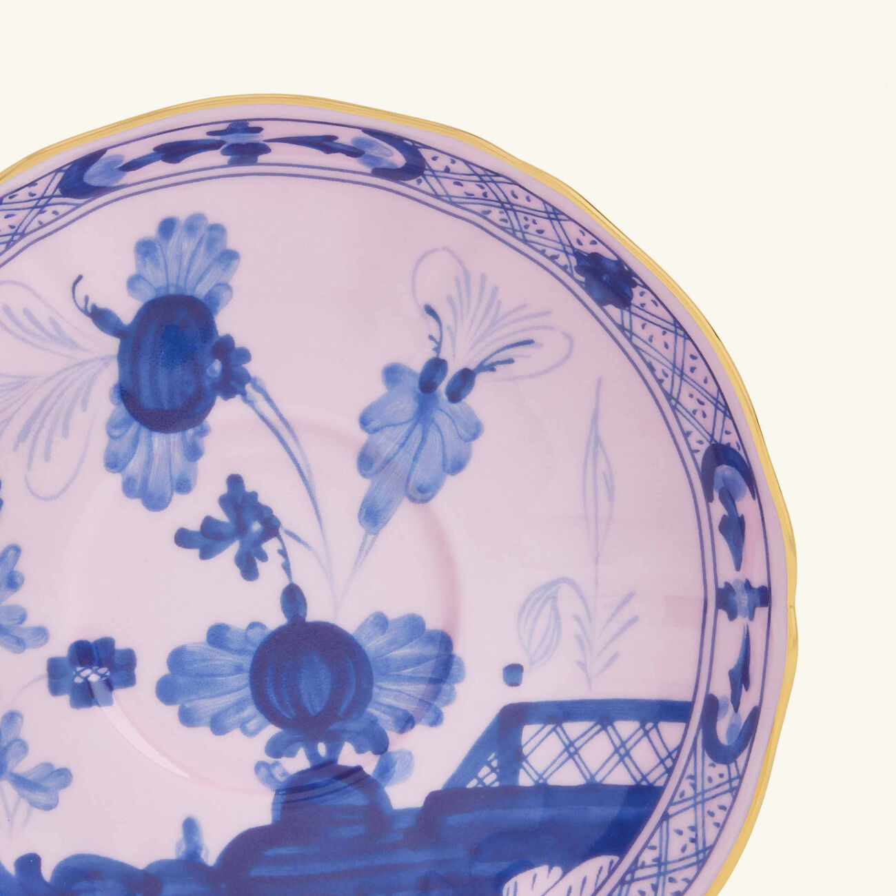 ginori 1735 oriente italiano azalea tea saucer pink
