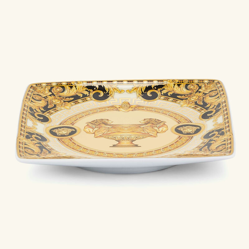 versace prestige gala trinket tray square small gold