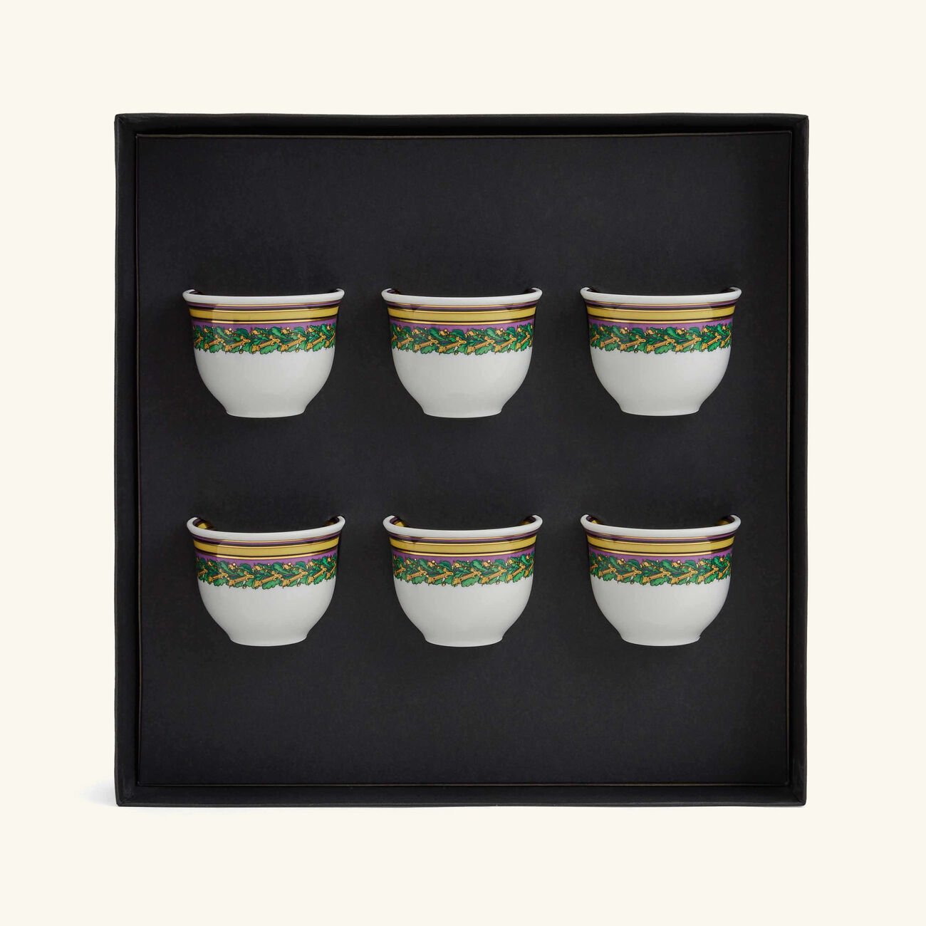 versace barocco mosaic coffee cup white set of 6