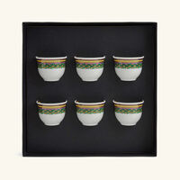 versace barocco mosaic coffee cup white set of 6