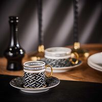 La Greca Signature Coffee Cup & Saucer Pattern versace la greca signature coffee cup saucer pattern