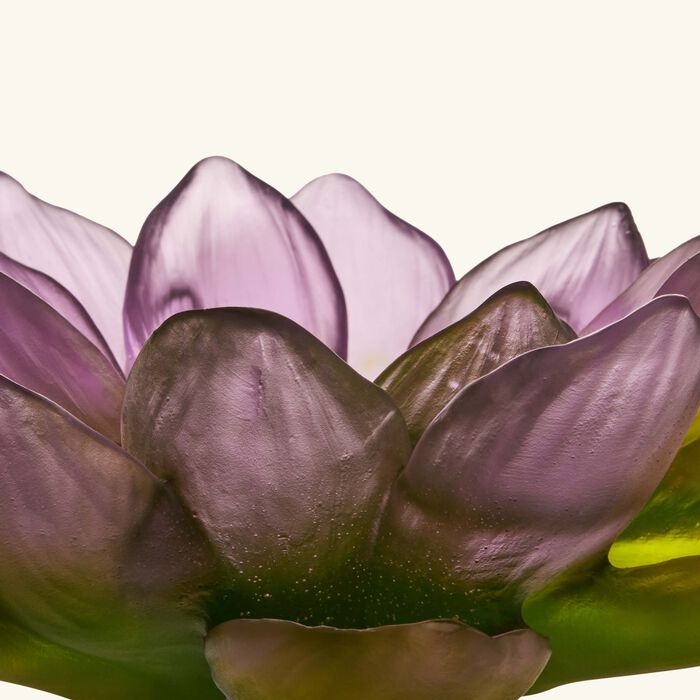 daum jardin de lotus decorative flower green