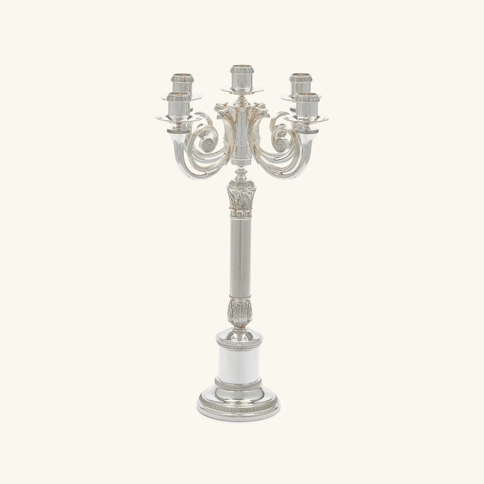 christofle malmaison five light candelabra silver plated
