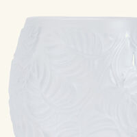 lalique feuilles vase small clear