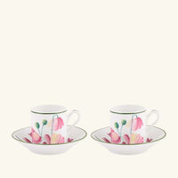ginori 1744 florenza malva impero coffee cup pink set of 2