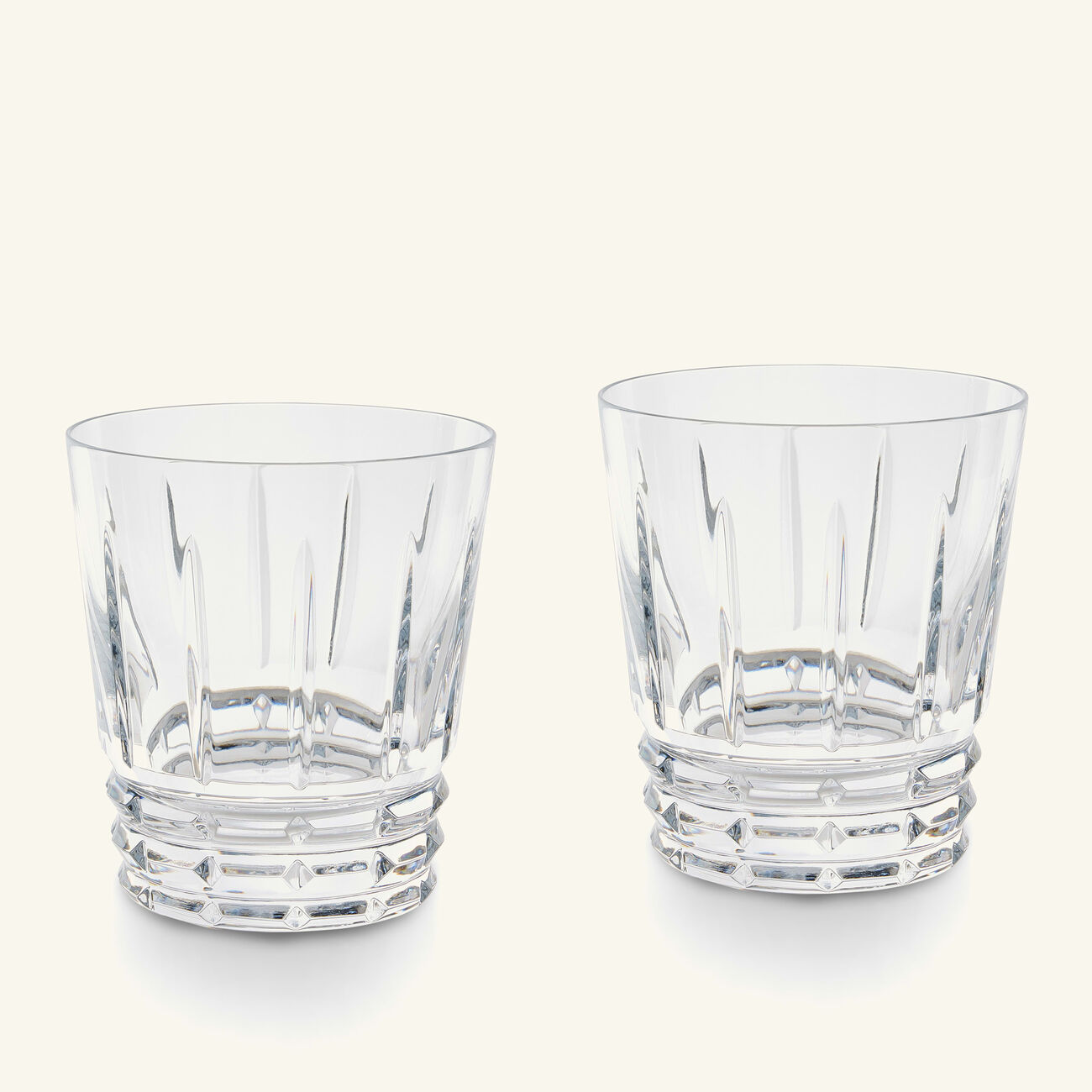 baccarat harlequin drinking glass clear set of 2
