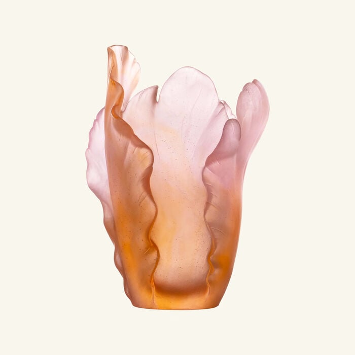 Tulipe Vase Amber Pink Small Limited Edition daum tulipe vase amber pink small limited edition