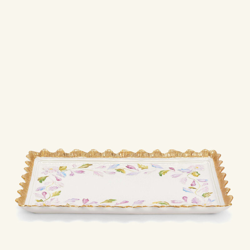 Taormina Serving Tray Rectangular Large White villari taormina serving tray rectangular large white