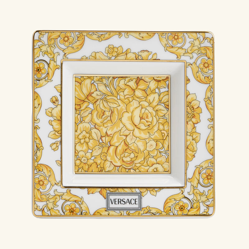 versace medusa rhapsody trinket tray square small gold