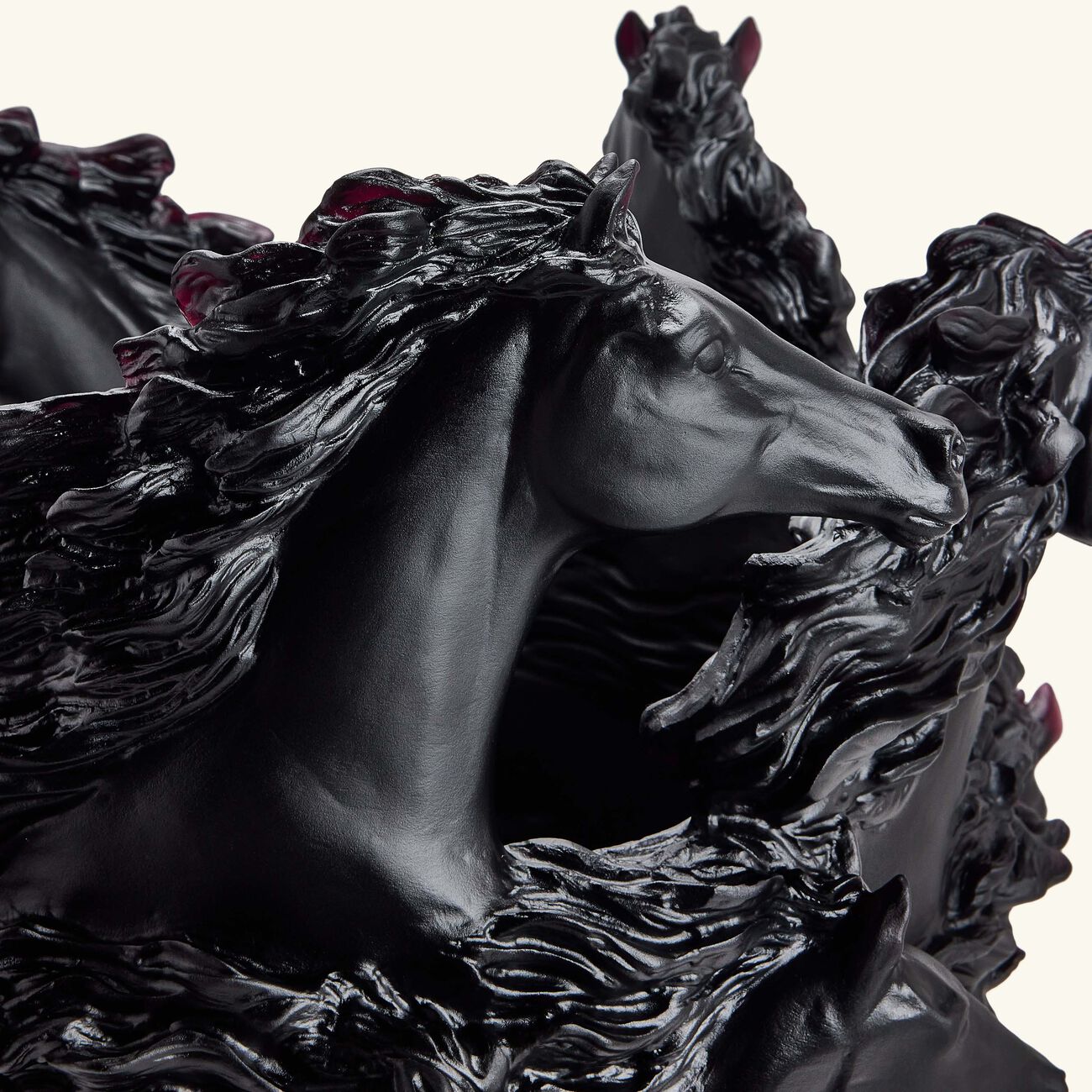 daum magnum horse vase large black