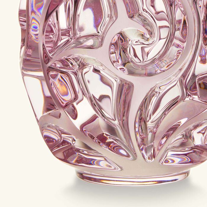 lalique tourbillons vase mini pink