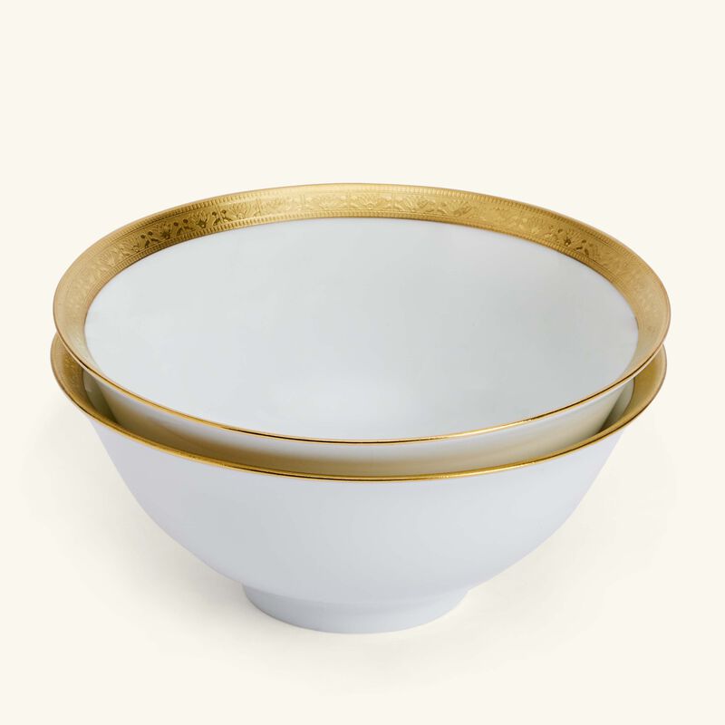 هافيلاند طقم ريف دو نيل المؤلف من وعائين للحساء باللون الأخضر