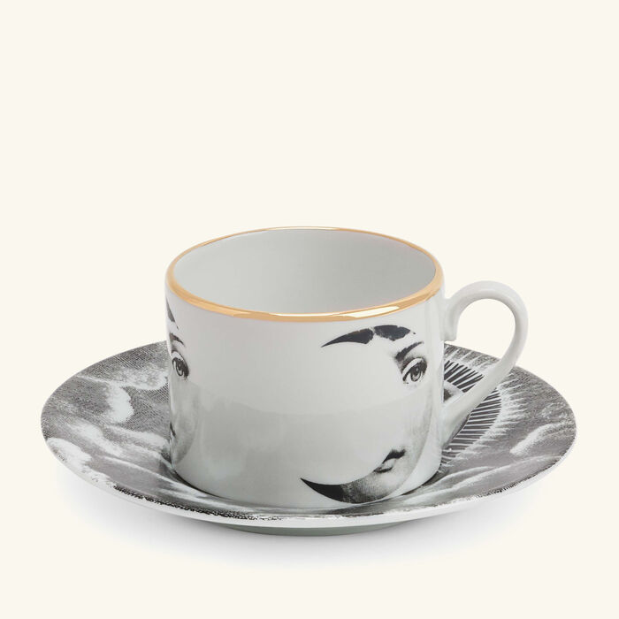 fornasetti tema e variazioni 2005 sol e luna tea cup grey
