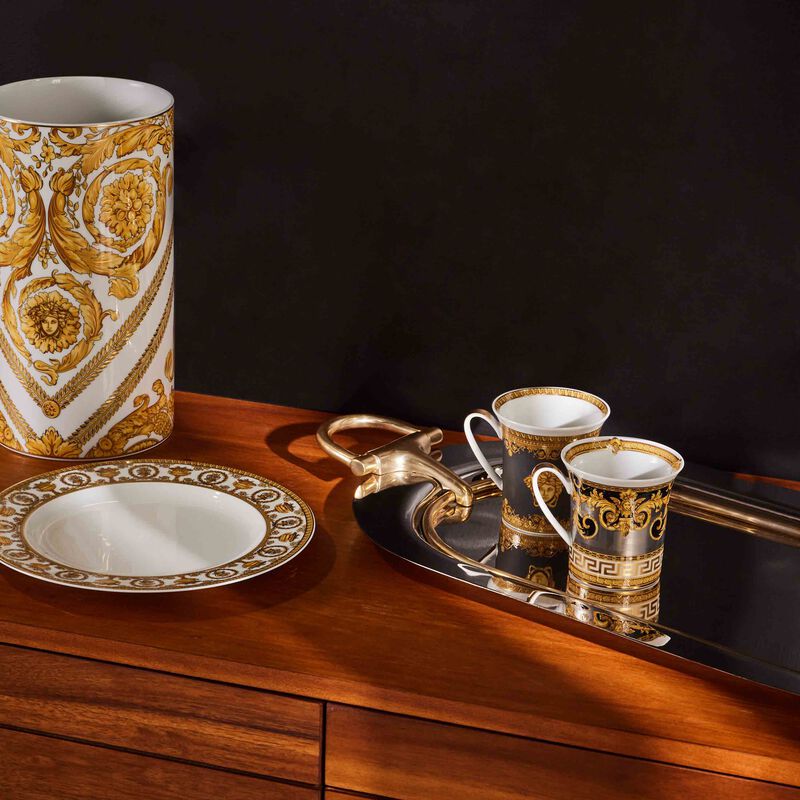 Medusa Rhapsody Vase Medium White versace medusa rhapsody vase medium white