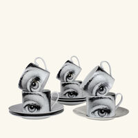 Tema e Variazioni Tea Cup No.1 Grey Set Of 6 fornasetti tema e variazioni tea cup no 1 grey set of 6