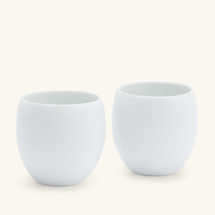 christofle mood coffee cup white set of 2