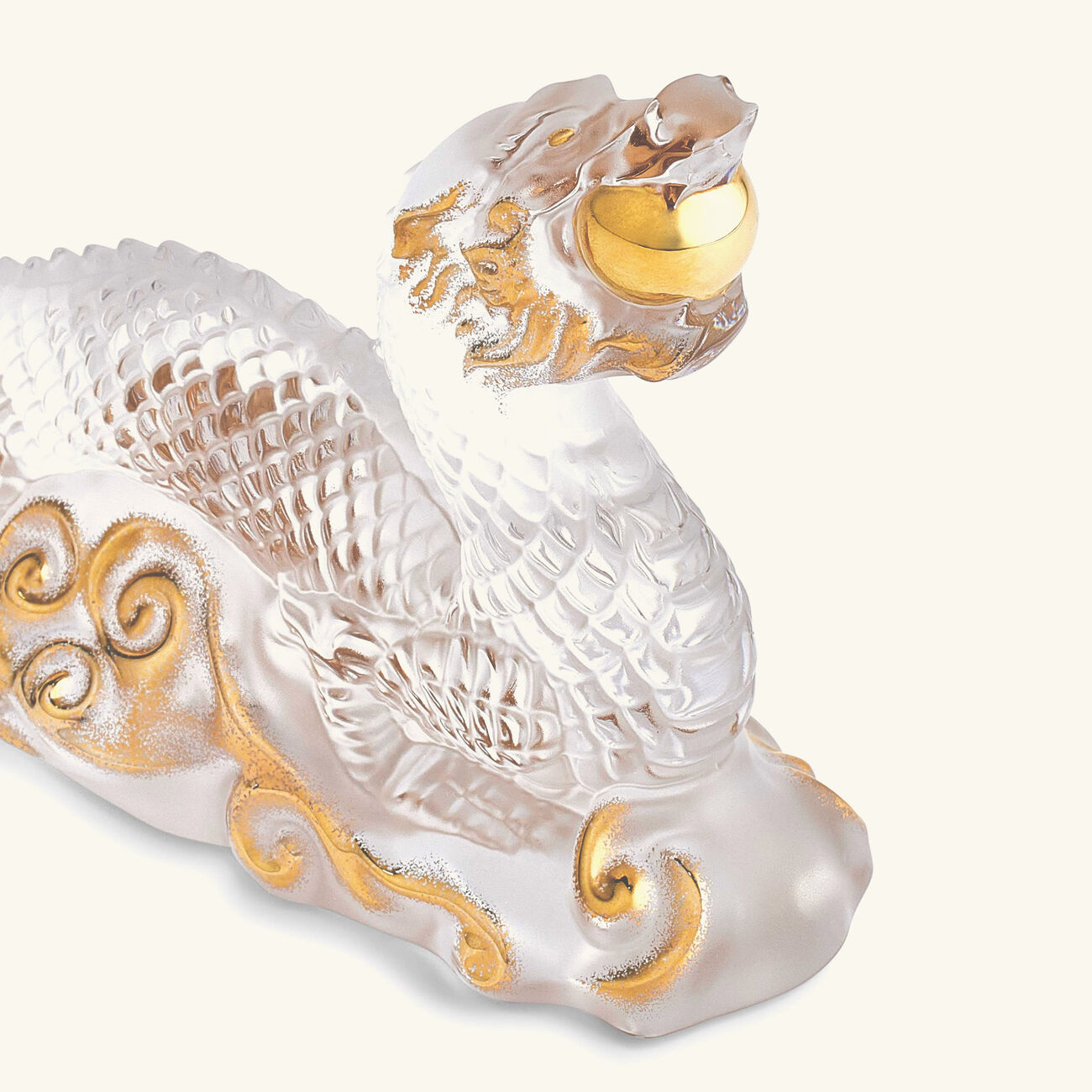 lalique tianlong dragon sculpture small gold