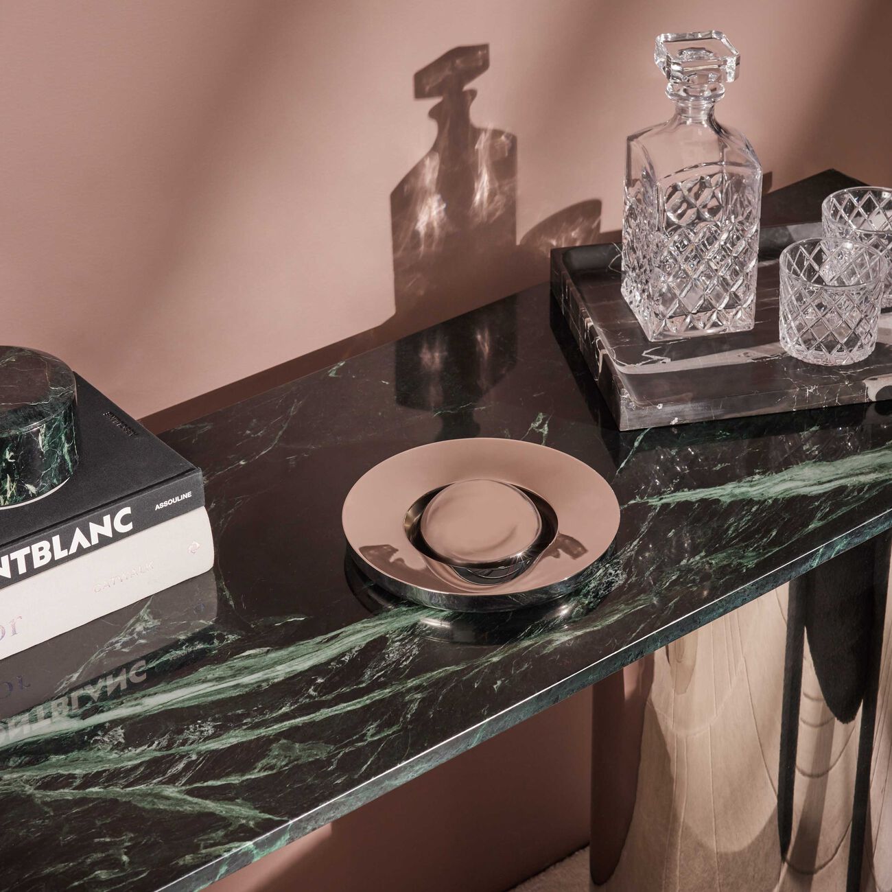 christofle oh de ashtray round small stainless steel