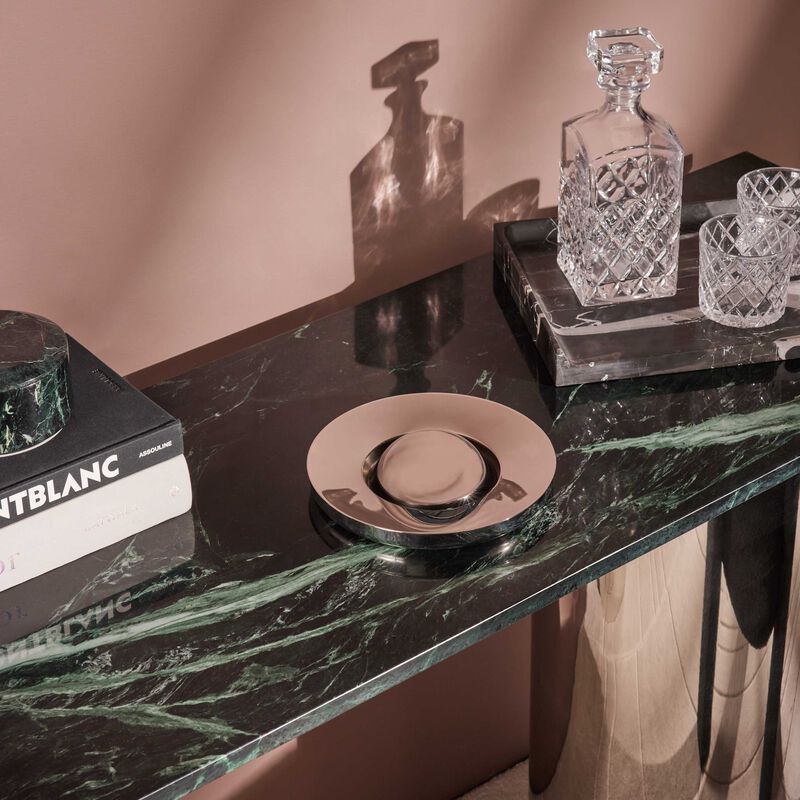 christofle oh de ashtray round small stainless steel