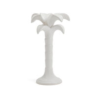 Palm Trees Candle Holder - White - Medium, small