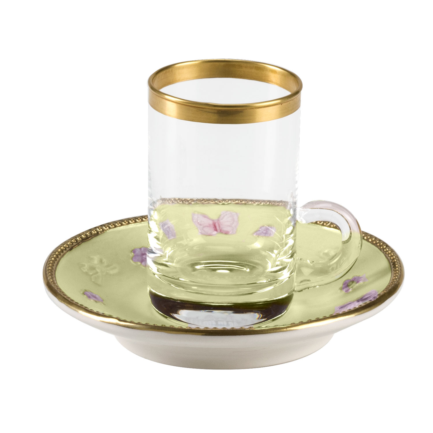 

Blooming Butterfly Arabic Tea Cup And Saucer