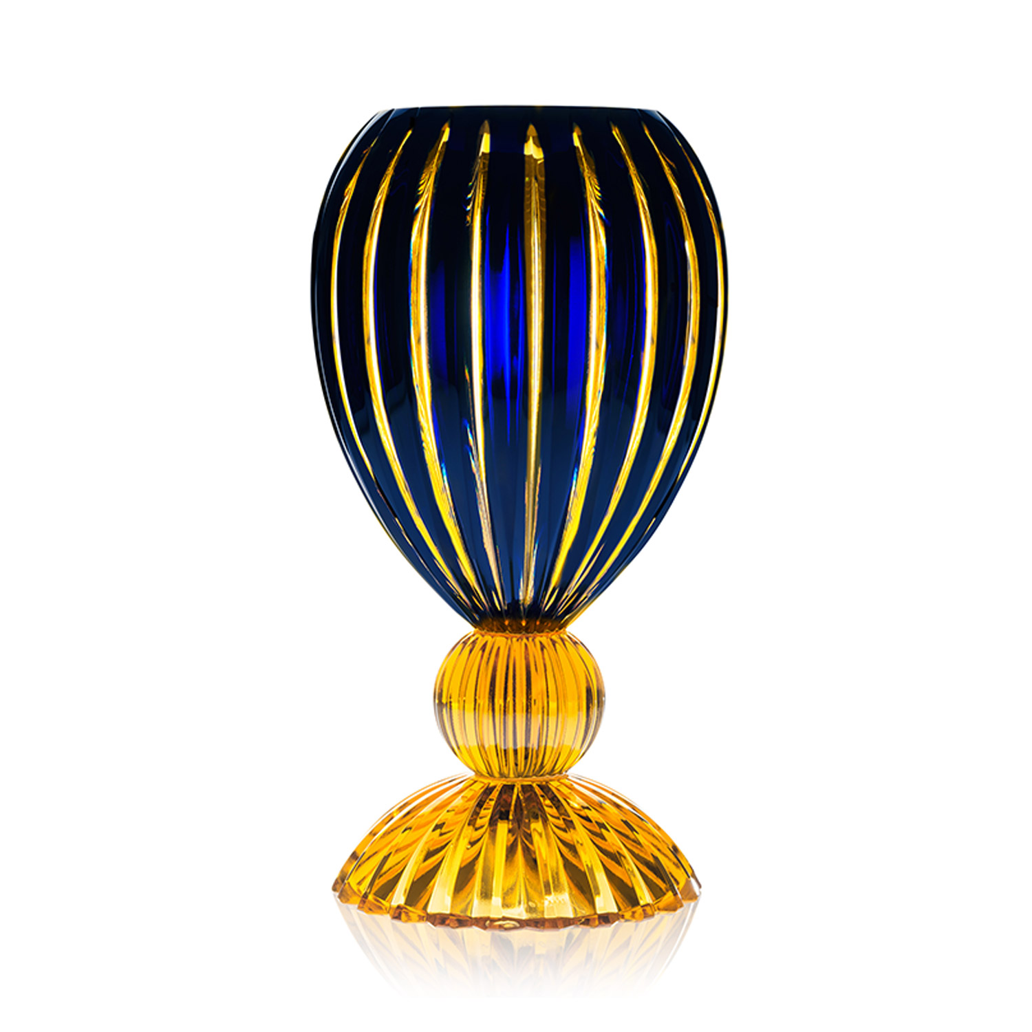 

Mirus Small Vase Amber/blue