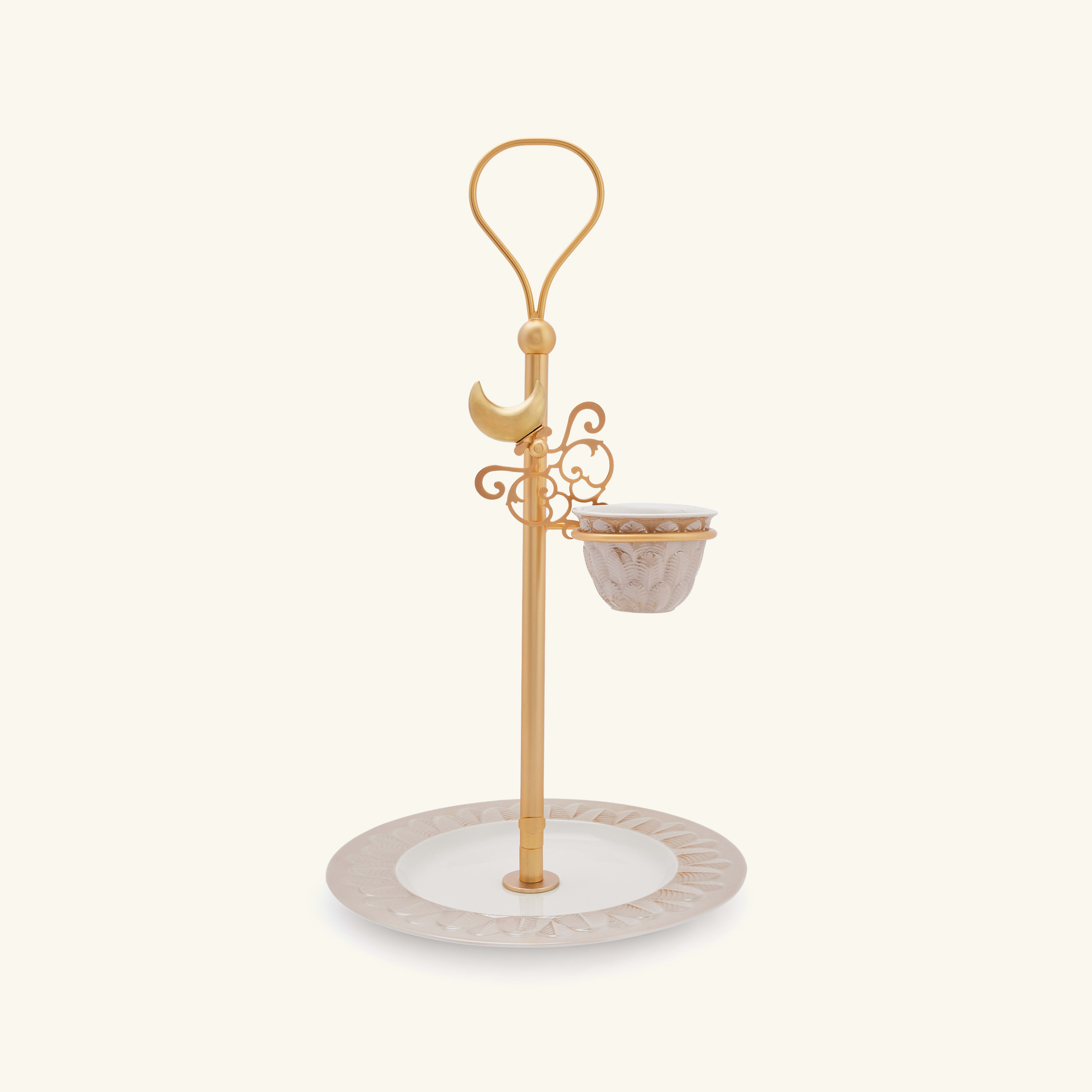 

Peacock Extravaganza Gold & Caramel Tier Cookie Stand & Coffee Cup Holder