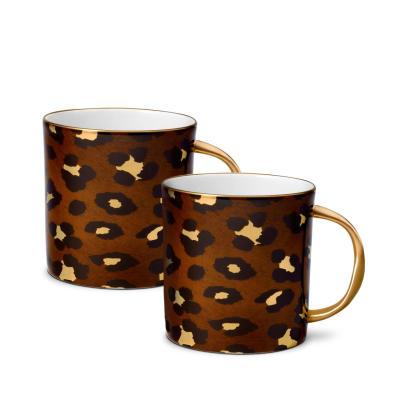 

L'Objet Leopard Mugs (set Of 2)