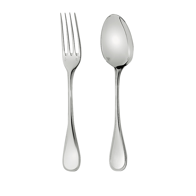 

Perles Two-piece Baby Flatware Set With Chest