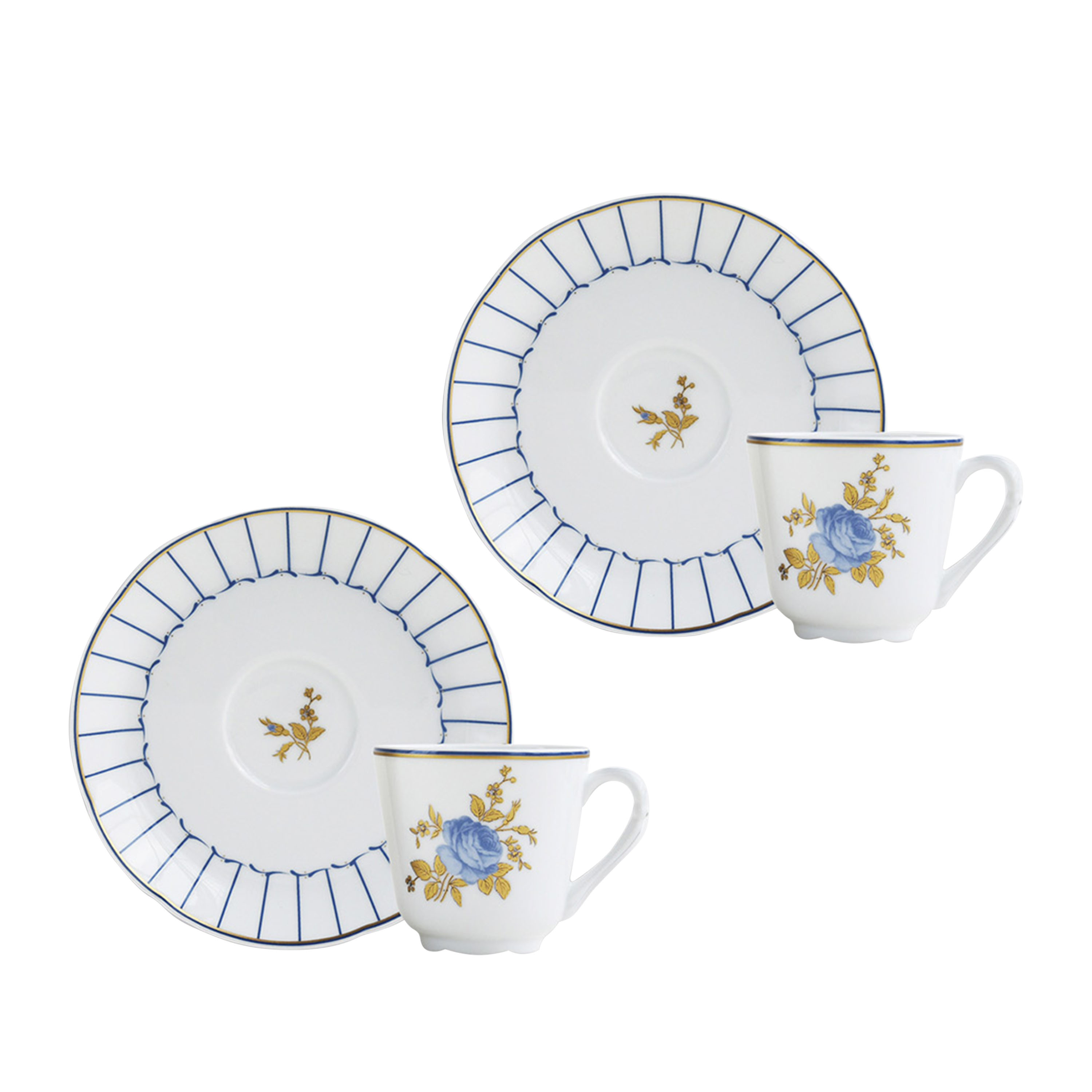 

Brocante Set Of 2 Coffee Cups & Saucers