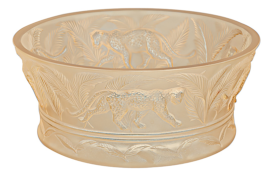 

Lalique Jungle Bowl Gold Luster